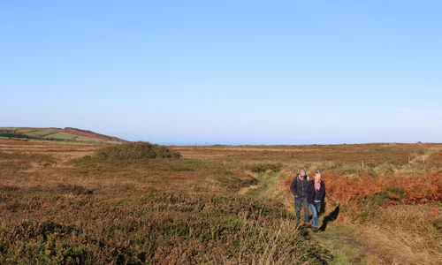 Walkers in the Penwith landscape near St Just