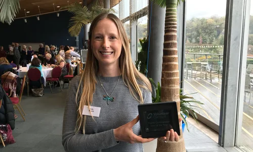 Holly Berwick with Volunteer Cornwall award