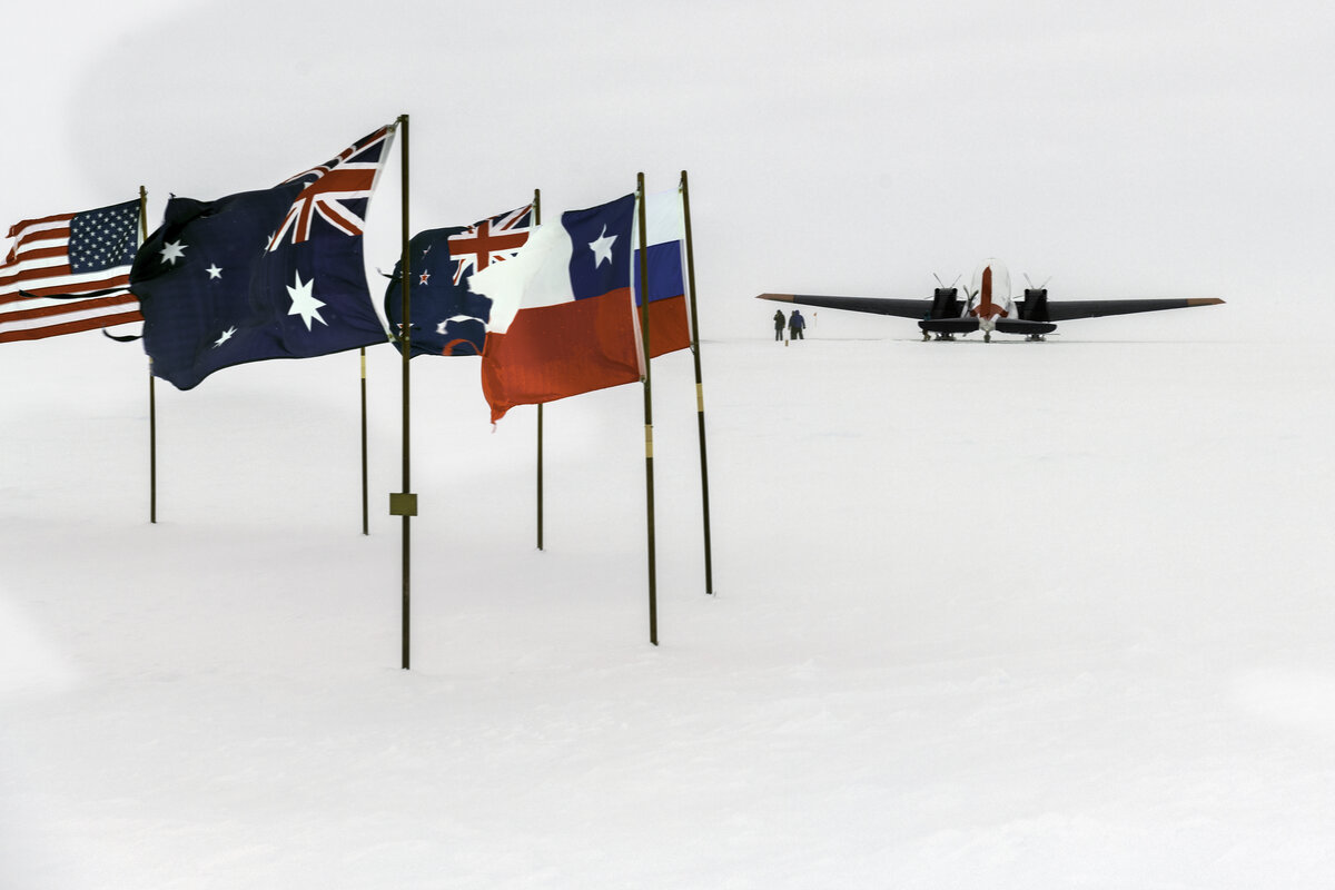 Basler BT-67 aircraft at South Pole