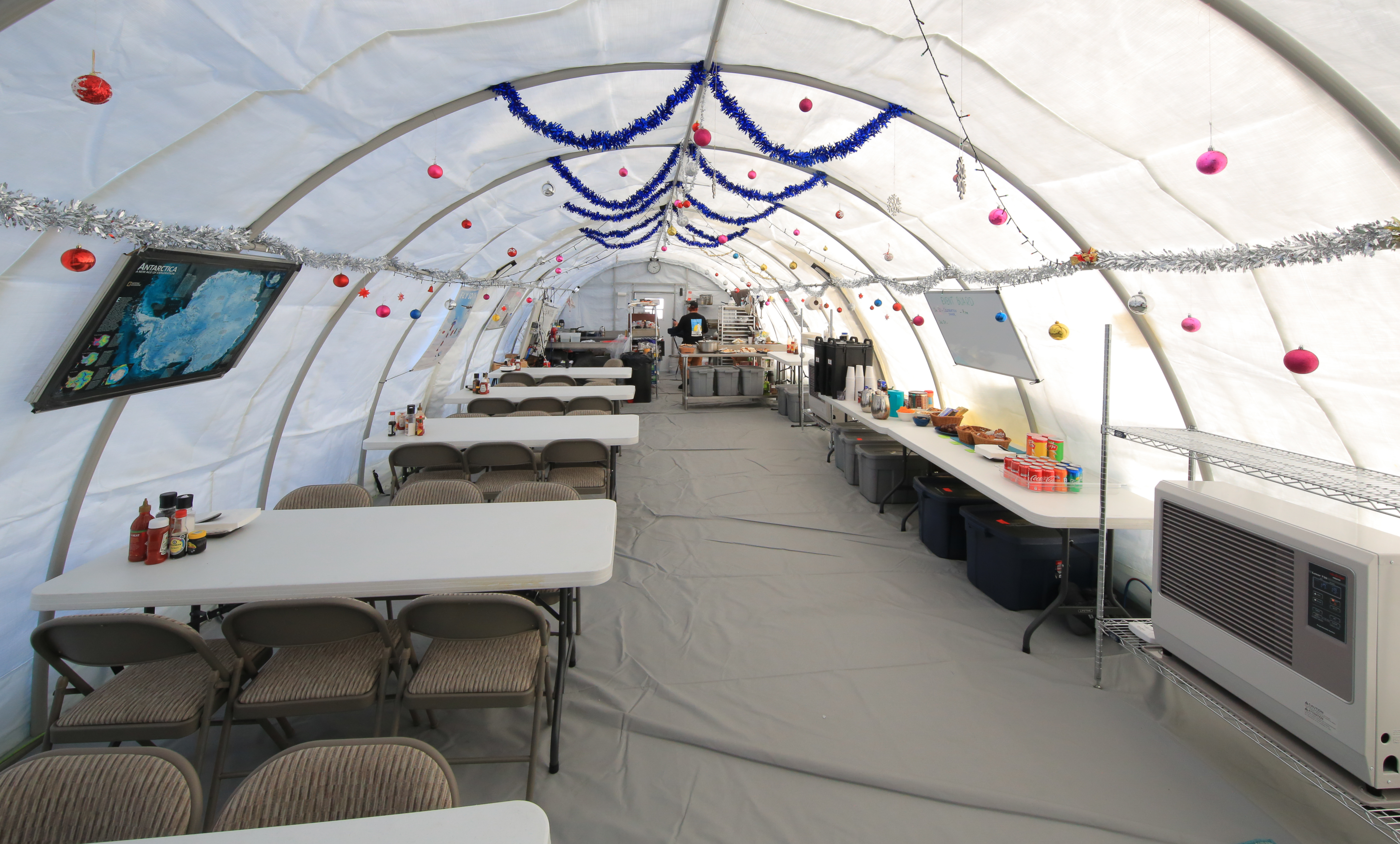 Dining tent interior