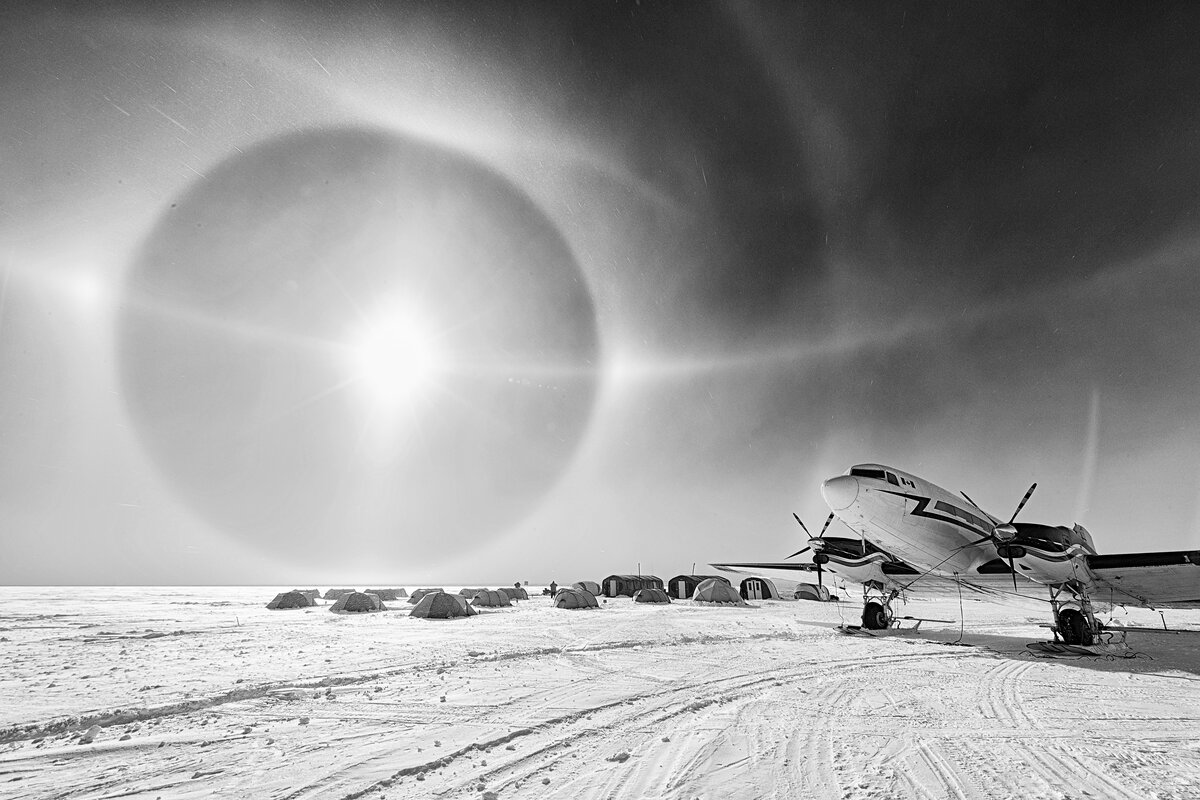 Parhelia over ALE's South Pole Camp