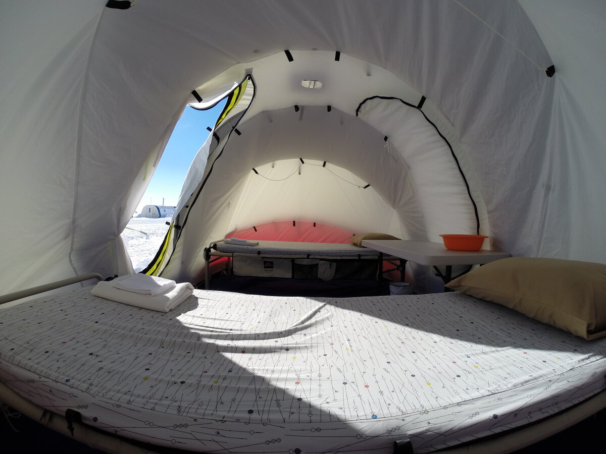 ALE guest clam tent interior