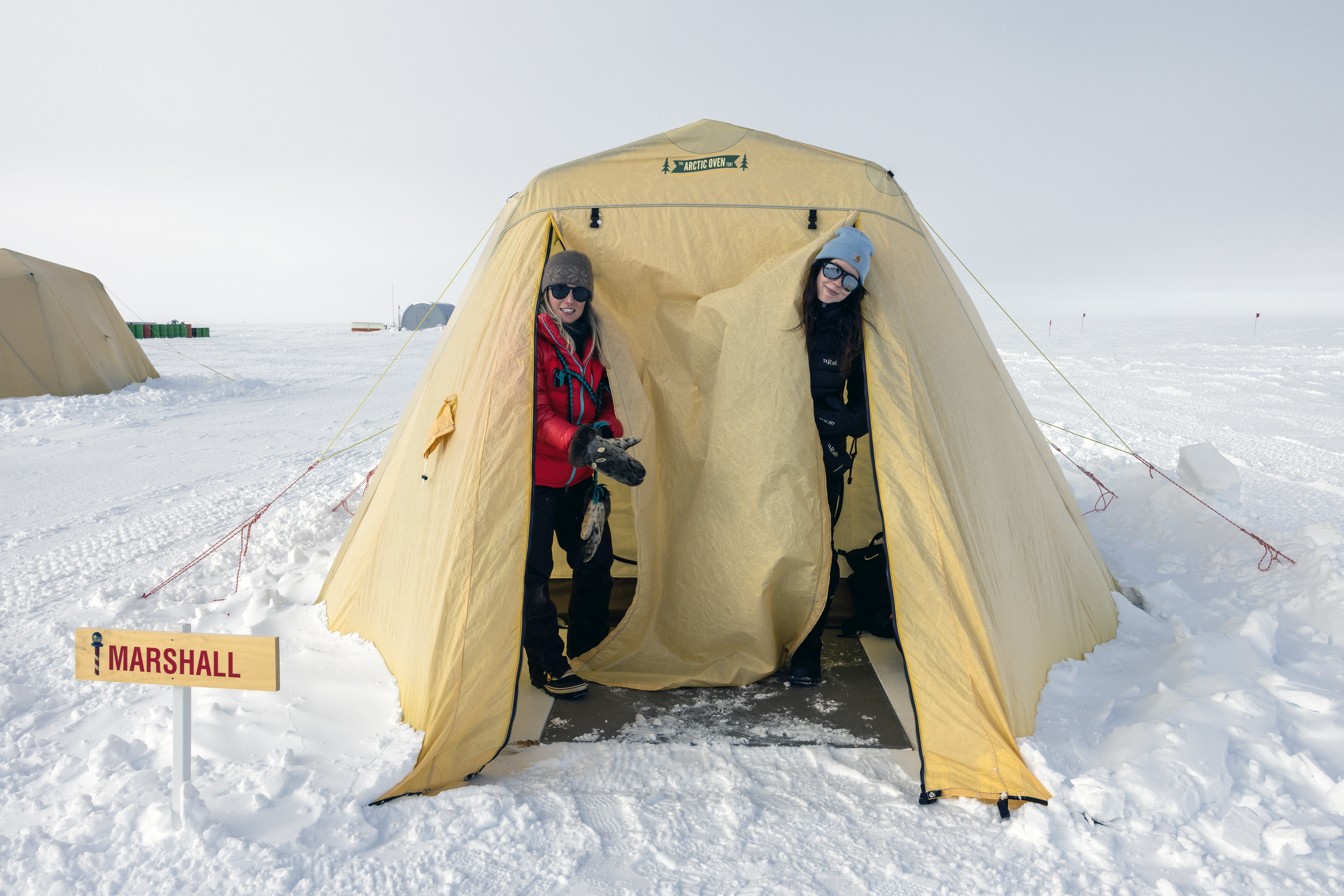 Each guest tent is named for a polar explorer