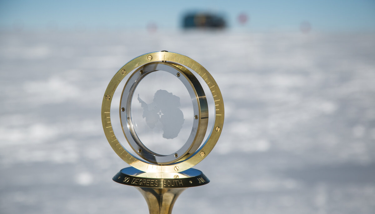 2015 Geographic South Pole marker