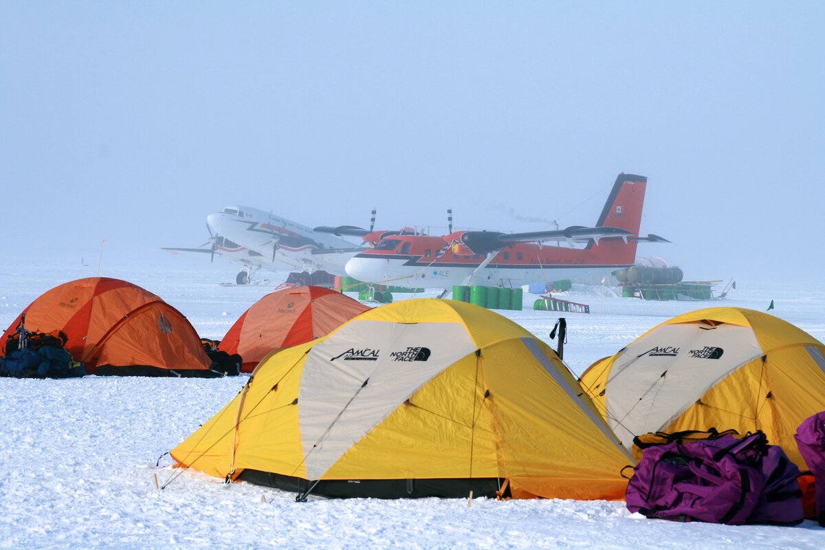 Expedition camping area at ALE's Union Glacier Camp